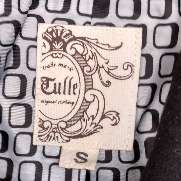 🌎Tulle || Black Wool Blend Coat - Picture 5 of 8